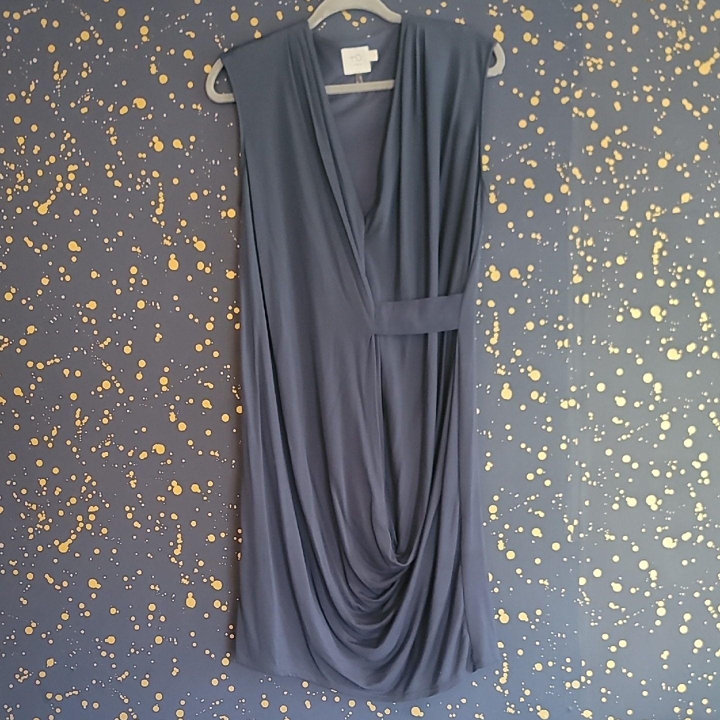 Anthropologie Hd In Paris Soft Jersey Gathered Drape Detail Dress Size Xs